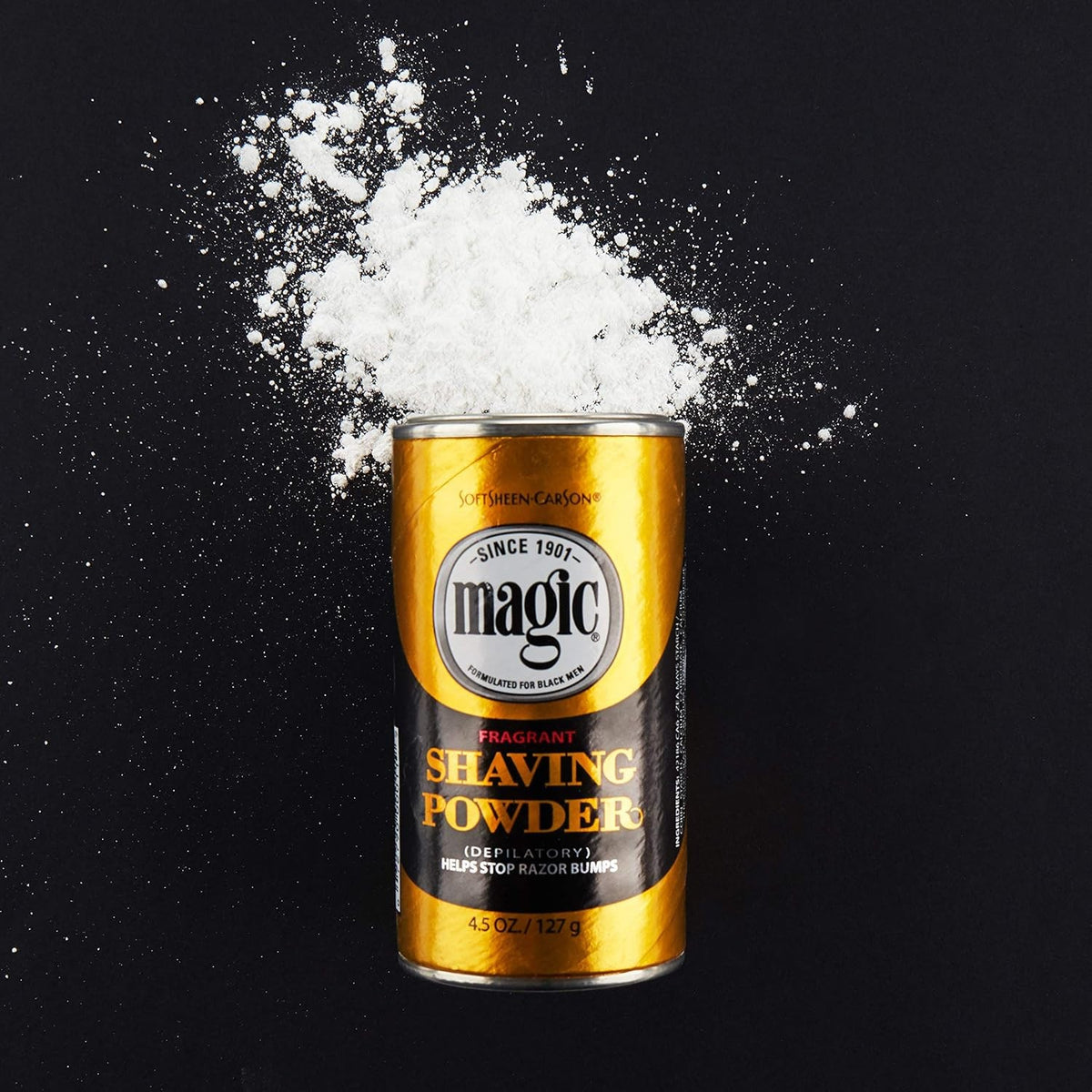 Men's Razorless Shaving Powder for Black Men - Hair Removal & Razor Bumps Prevention
