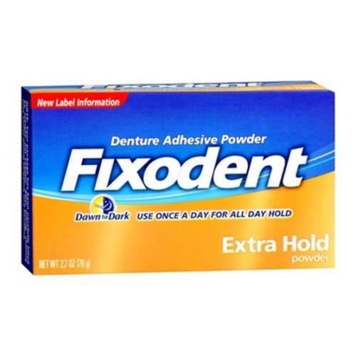 Denture Adhesive Powder Extra Hold 5 Pack - Strong All-Day Grip 2.7Oz