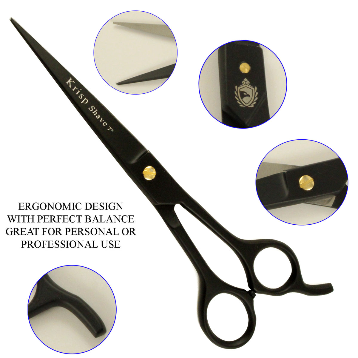 Professional Hair Cutting Scissors 6.5-7 Inch Stainless Steel Shears Unisex