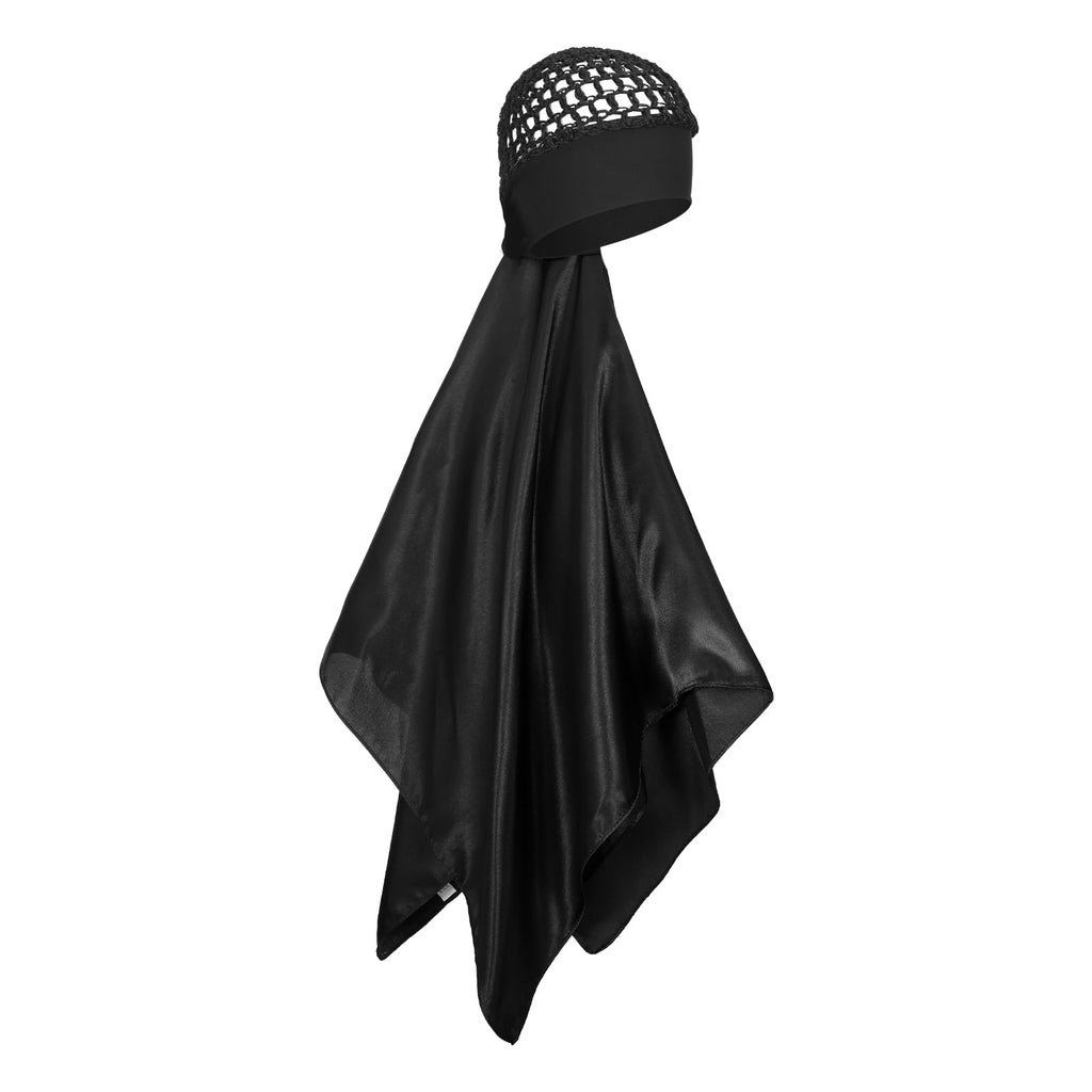 Silk Press Wrap Cap - Satin Hair Wrap for Protective Styling