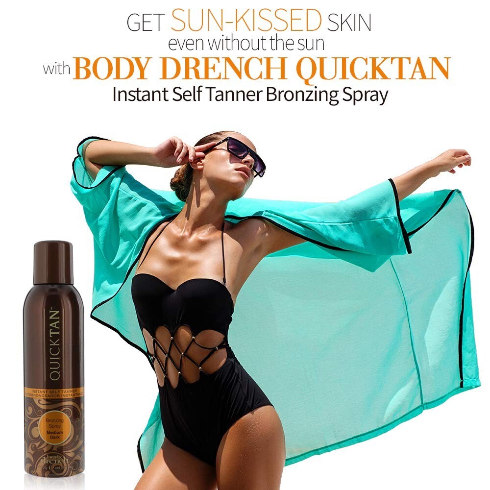 Body Drench Quick Tan Bronzing Spray Medium-Dark - 6 Oz Pack of 6