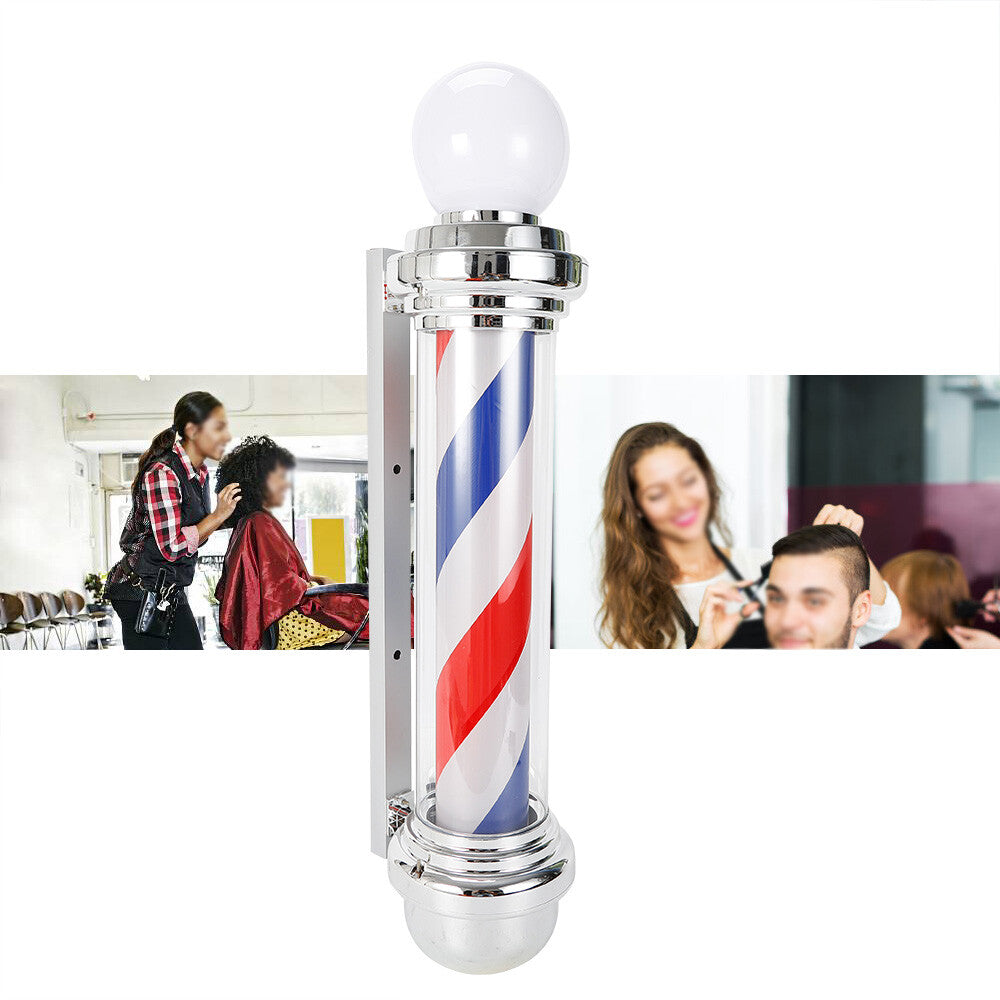 Rotating LED Barber Pole Light for Hair Salon Outdoor Indoor Signage