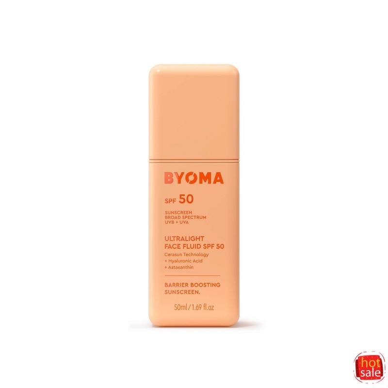 SPF 50 Facial Sunscreen Fluid - Unscented, Hydrating, Vegan, Combination Skin