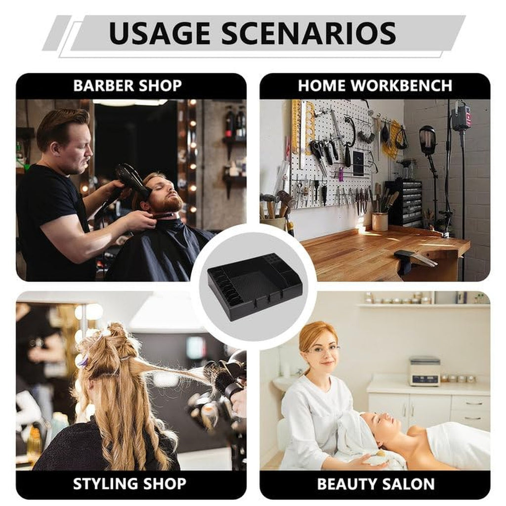 Hairdressing Clipper Trays Wall Mount Organizer for Barber & Stylist Stations