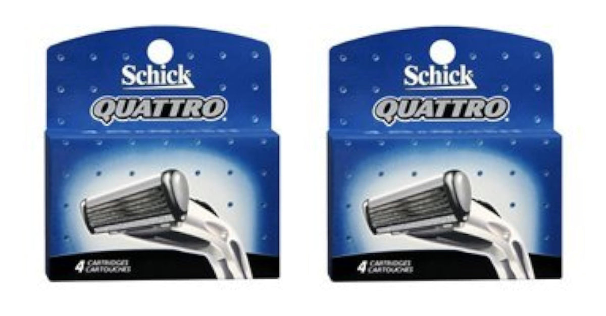 Men's Razor Blade Refills - Schick Quattro, Pack of 8