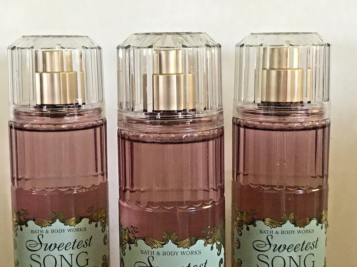 Sweetest Song Fragrance Mist Body Spray Set - 3 Pack, 8 oz Each