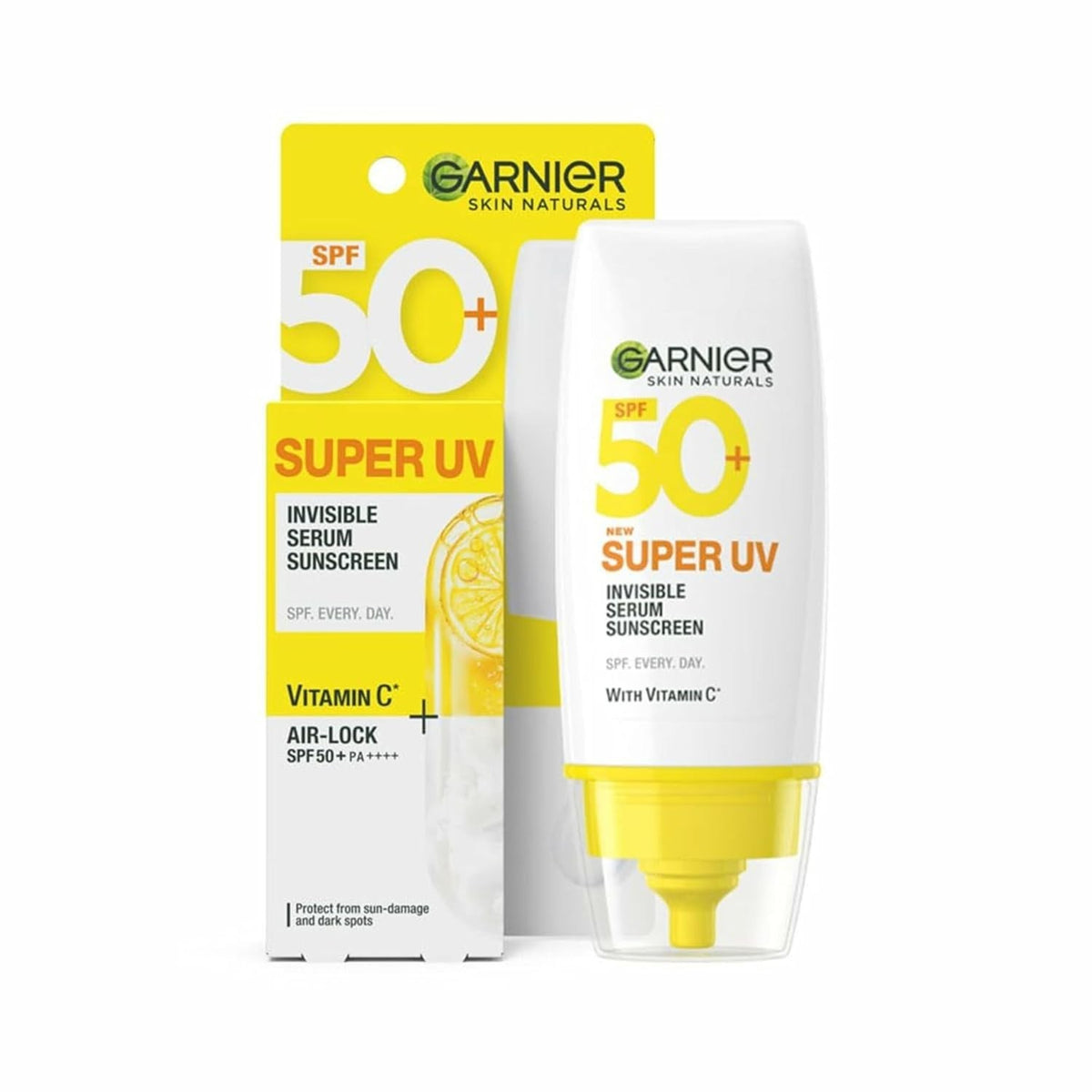 SPF 50 Sunscreen Serum for Face - Invisible, Lightweight, Vitamin C