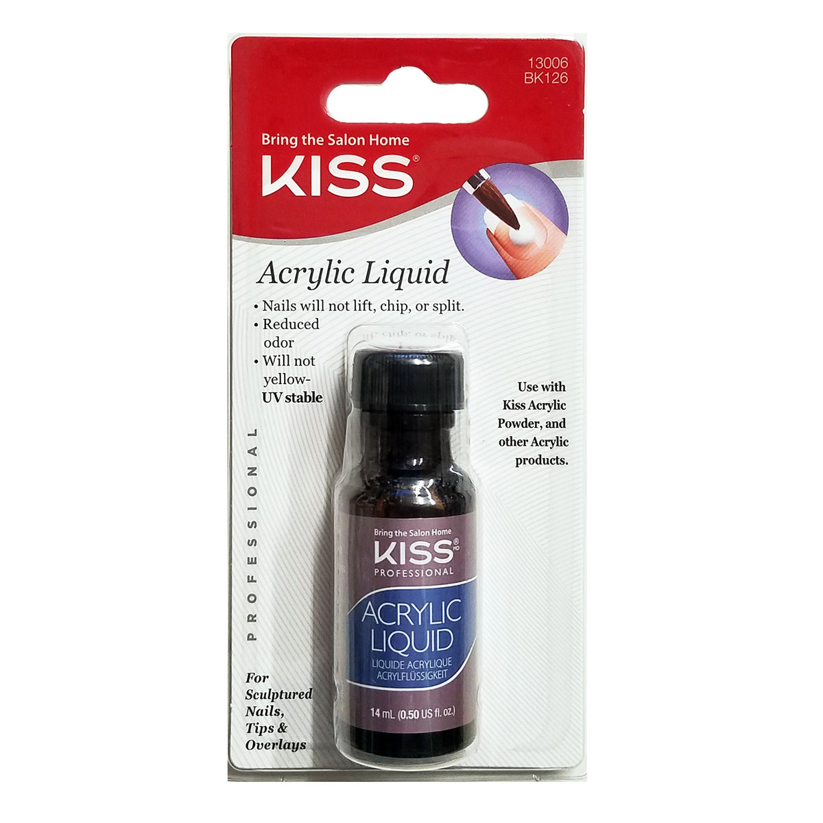 Acrylic Liquid for Nail Sculpting Tips Overlays 0.5oz - UV Stable, Odorless