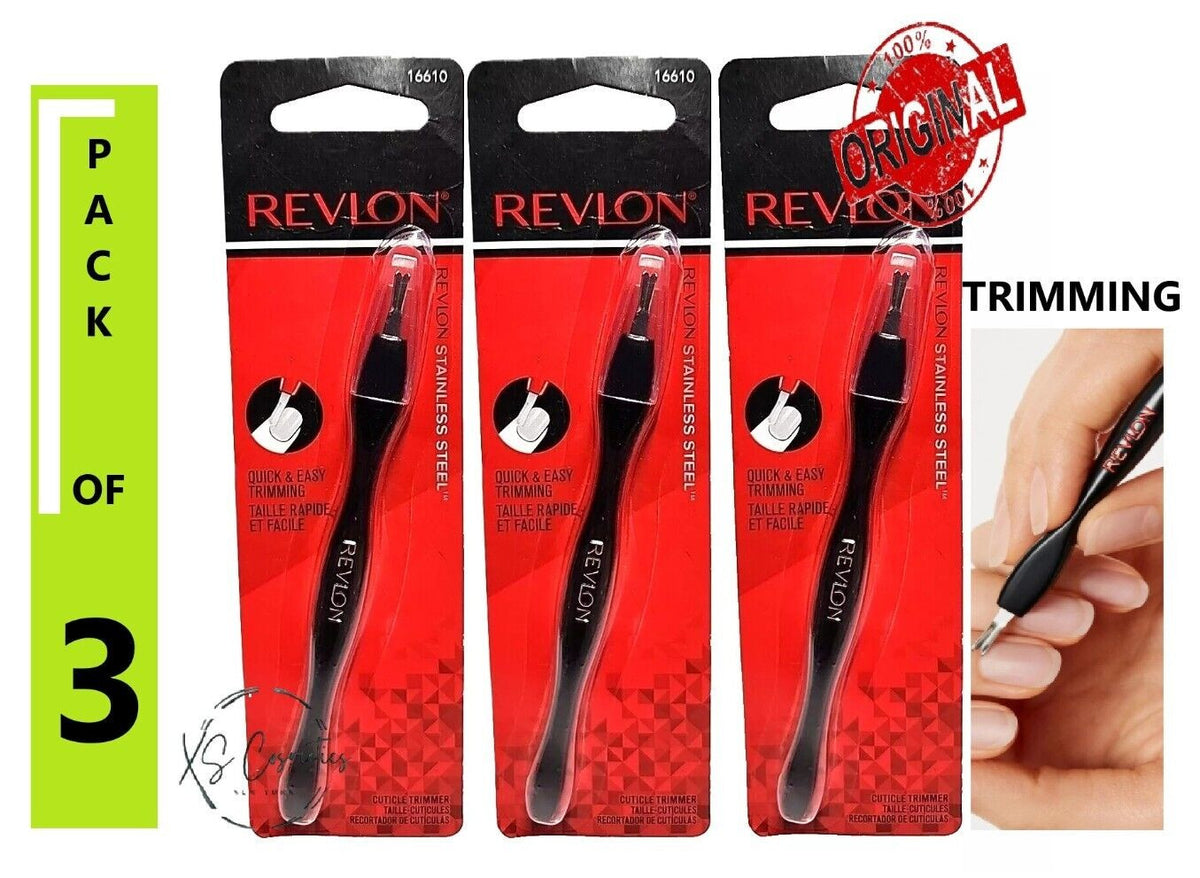 Revlon Cuticle Trimmer with Cap - Nail Care Nail Tool 3 Pack