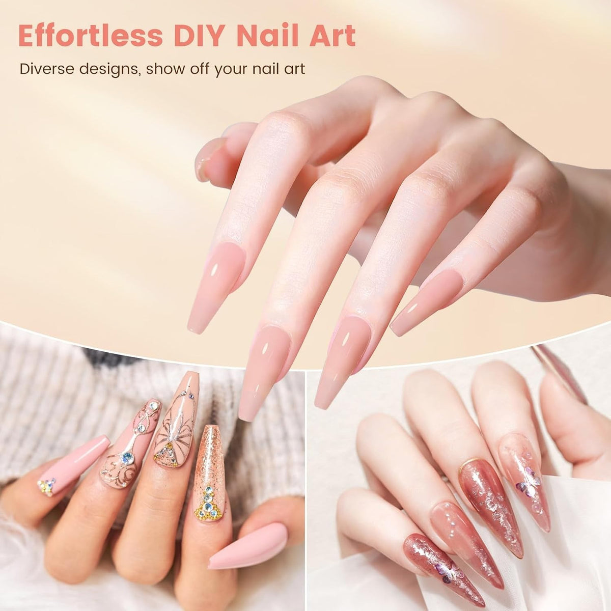 Acrylic Nail Kit with UV Lamp & Tools for Beginners - Salon-Quality DIY