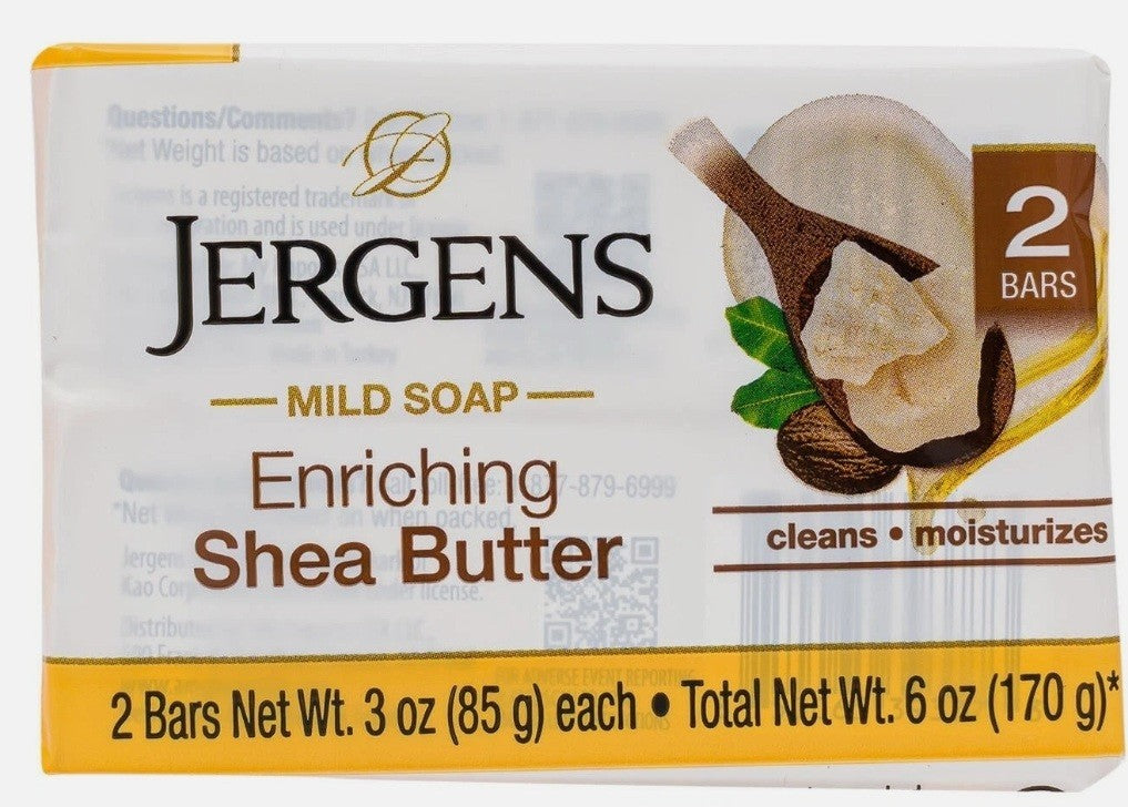 Jergens Shea Butter Mild Soap Bars - Enriching Skin Care, 3 oz, Pack of 40