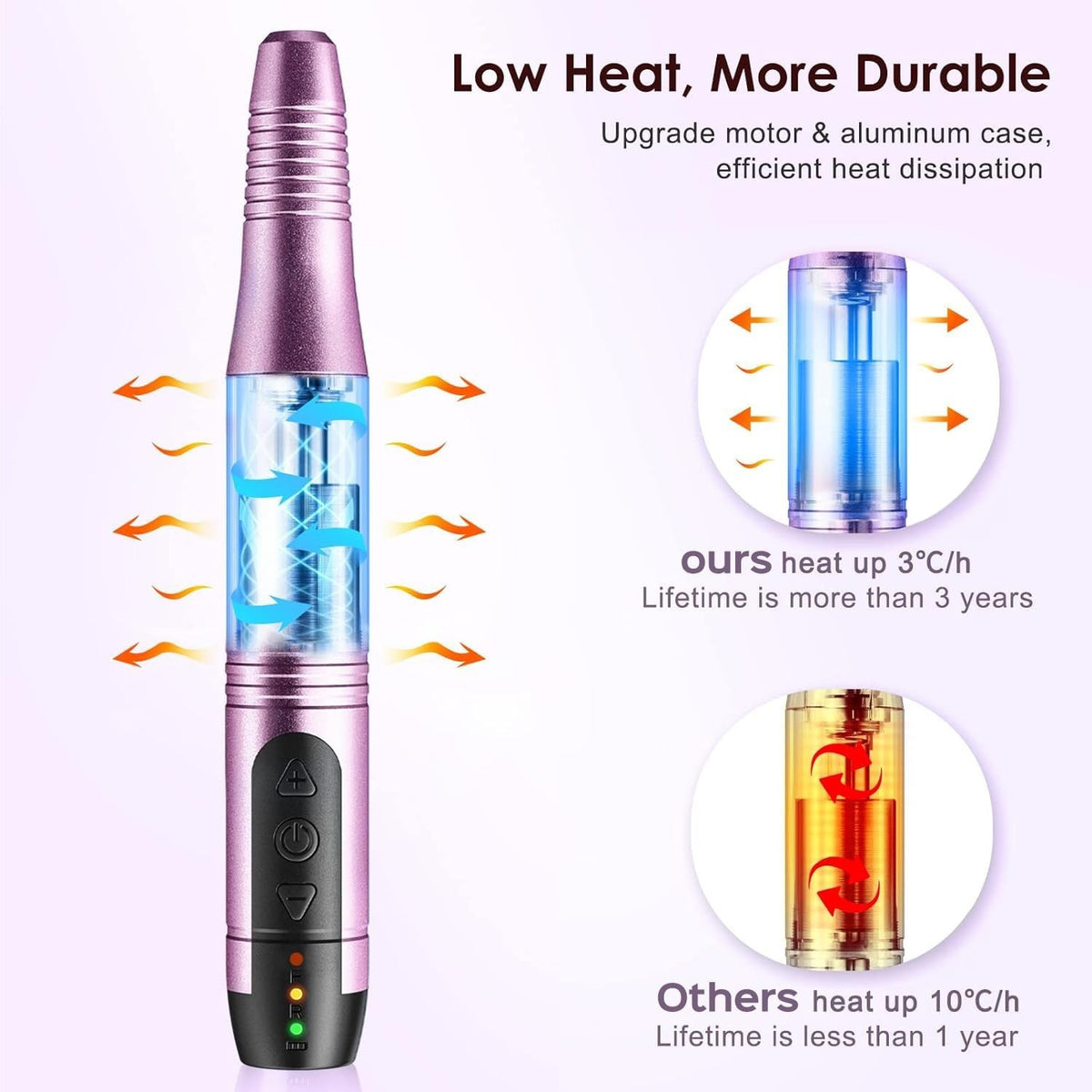 Cordless Electric Nail Drill File Kit - Rechargeable Manicure & Pedicure Tool