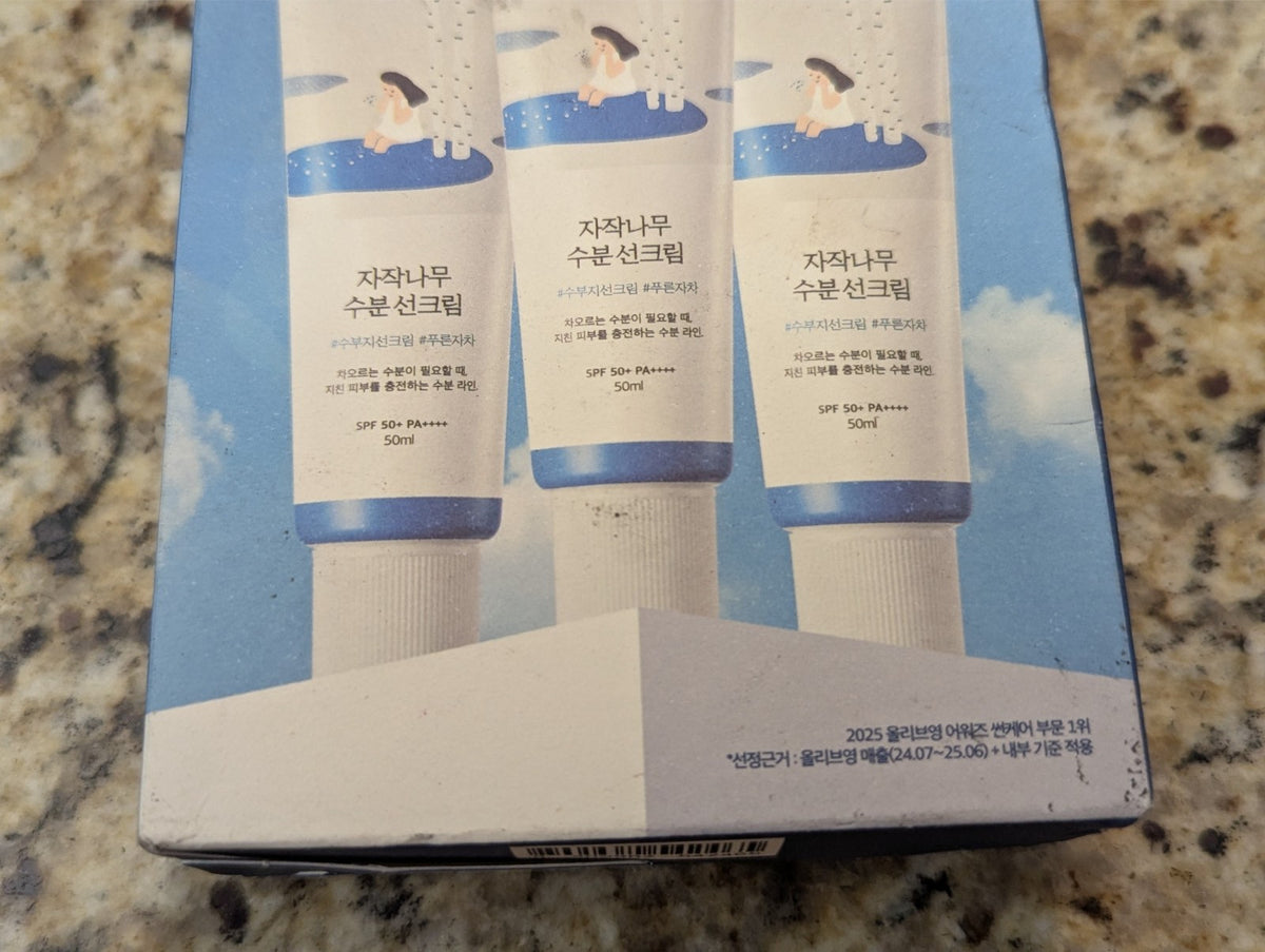 Korean SPF50 Sunscreen SPF50 Lightweight Birch Tree Moisturizer 1.69oz Pack of 3