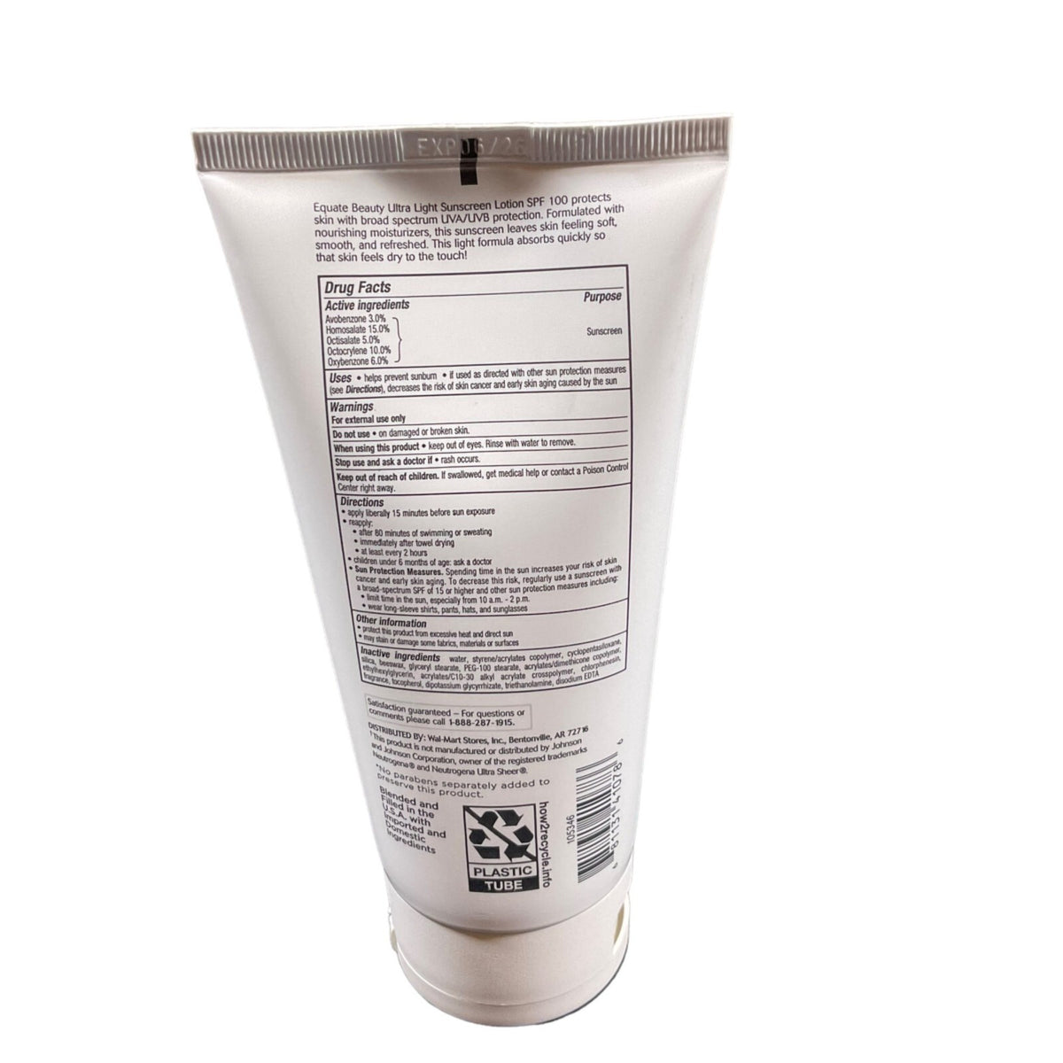 SPF 100 Sunscreen Lotion - Broad Spectrum Water-Resistant Sun Protection, 6 fl oz