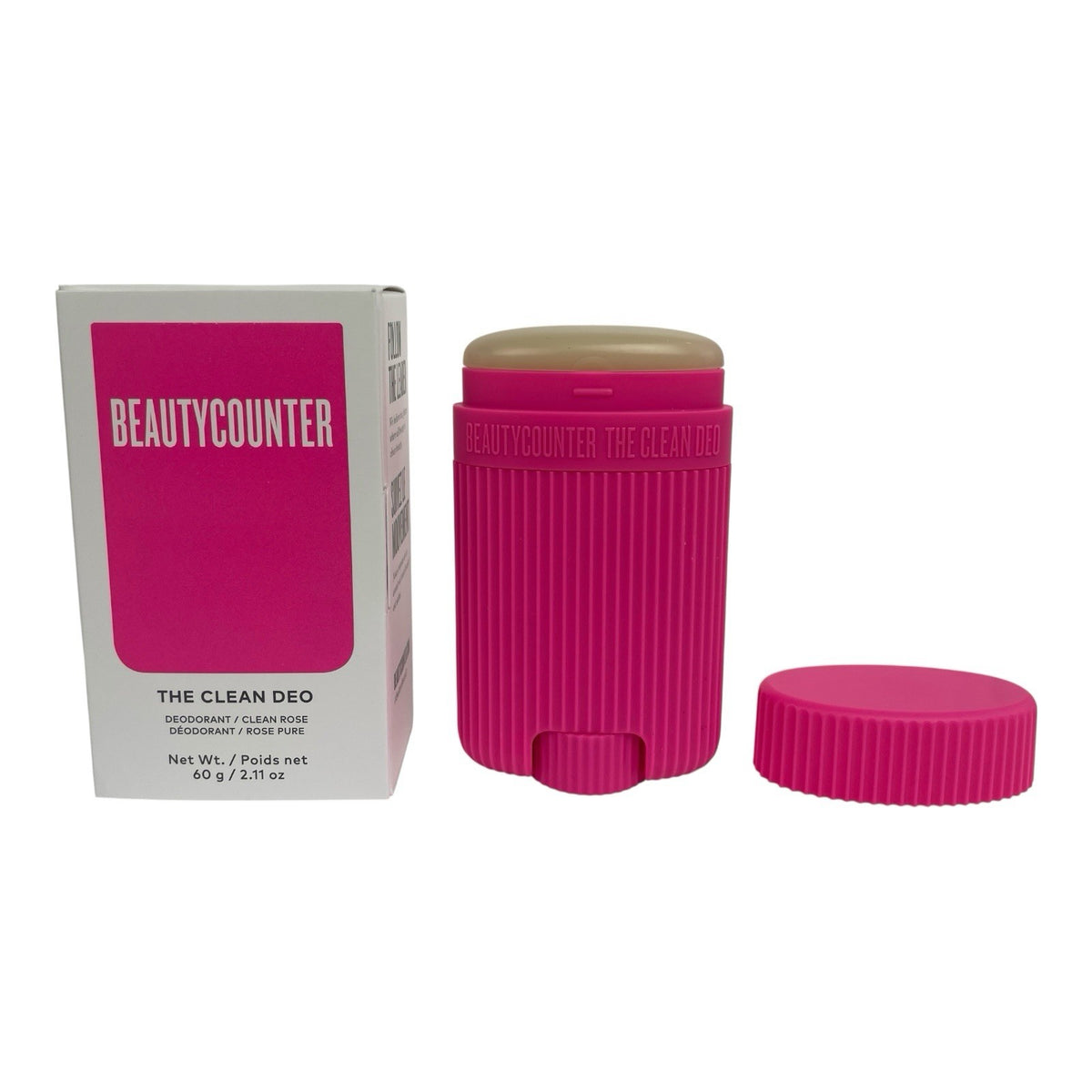 Natural Deodorant Stick with Clean Rose Scent - 60g, Aluminum-Free