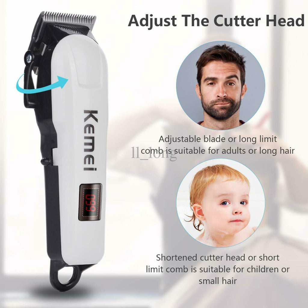 Wireless Hair Clippers with Trimmer Kit for Men & Barber Salon Use