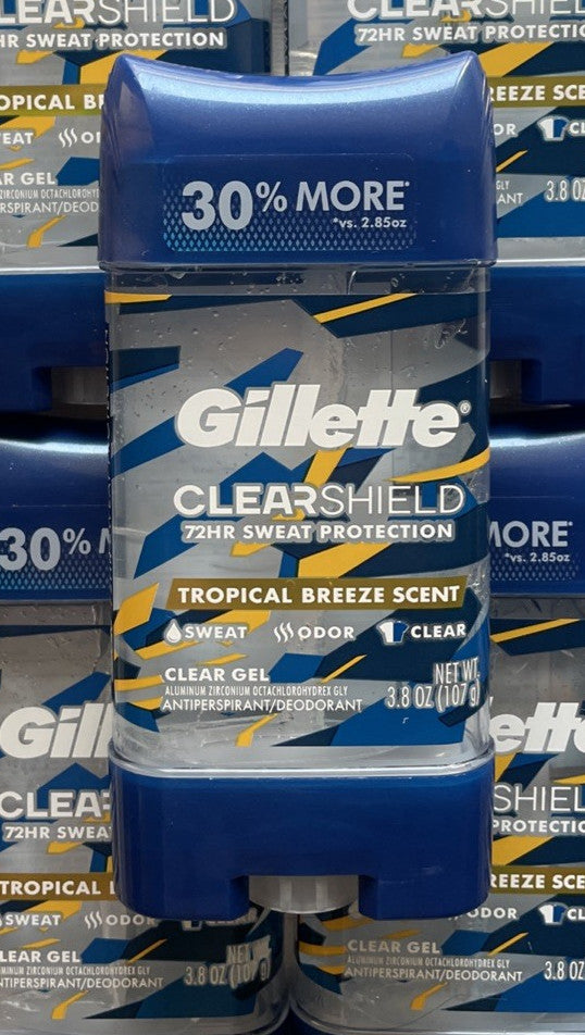 Gillette Clearshield Tropical Breeze Antiperspirant Deodorant 3.8 oz Set