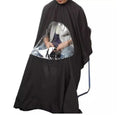 Professional Barber Hair Cutting Cape with Viewing Window - Salon Styling Drape