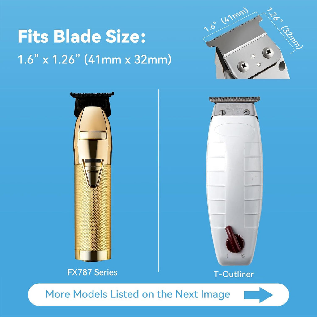 6 Pack Hair Clipper Guard Attachments for Babyliss FX787 & Andis T-Outliner G