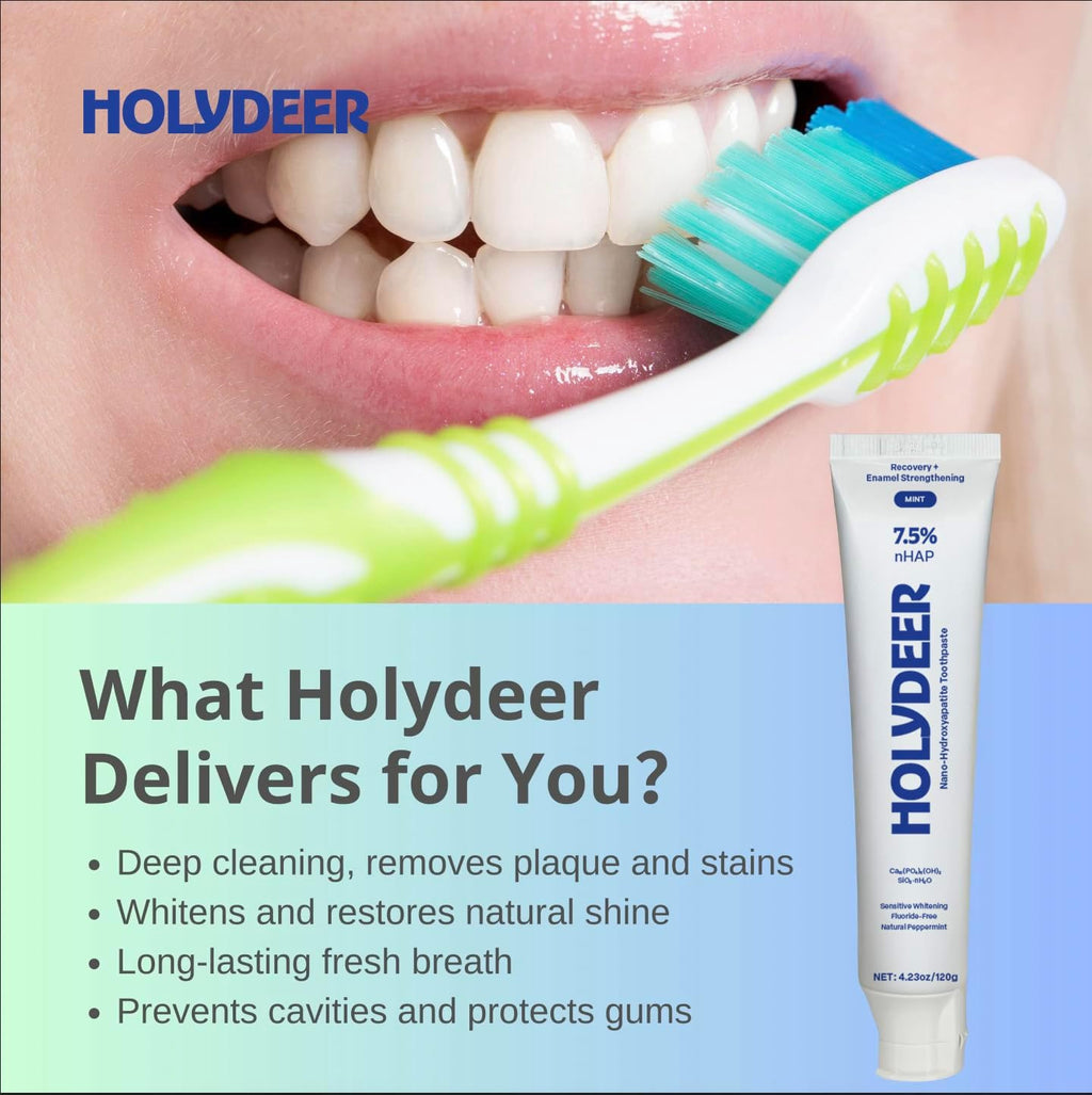 Nano-Hydroxyapatite Toothpaste Mint 7.5% nHAP Fluoride-Free Sensitive Whitening