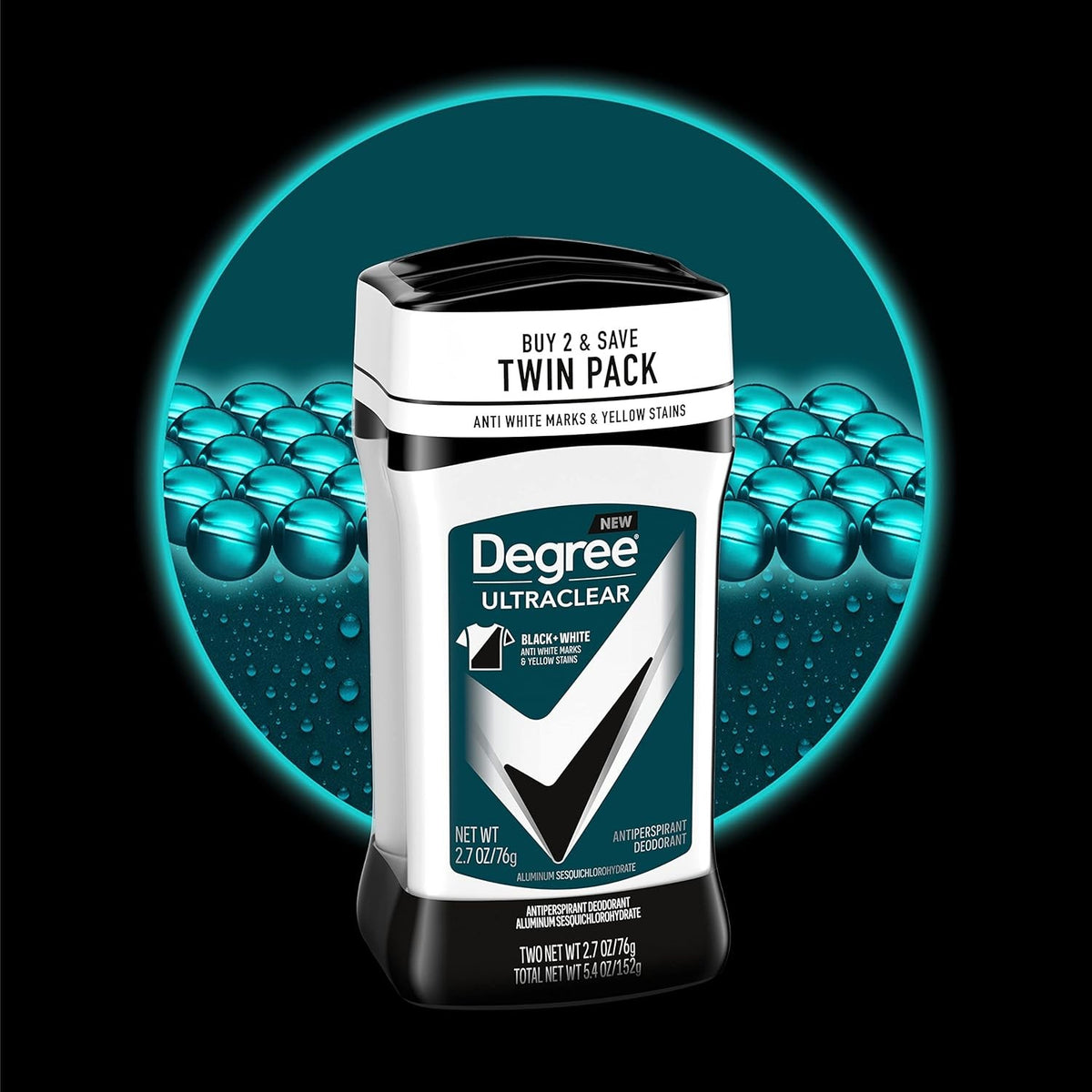 Men's 72-Hour Antiperspirant Deodorant Black & White 2 Pack - Sweat & Odor Protection
