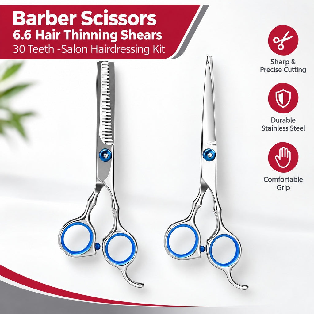 Hair Thinning Shears 30 Teeth Salon Hairdressing Kit - Stainless Steel Scissors