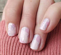 Pastel Pink Floral Nail Polish Strips - Flower Of The Hour, Quick & Easy Manicure