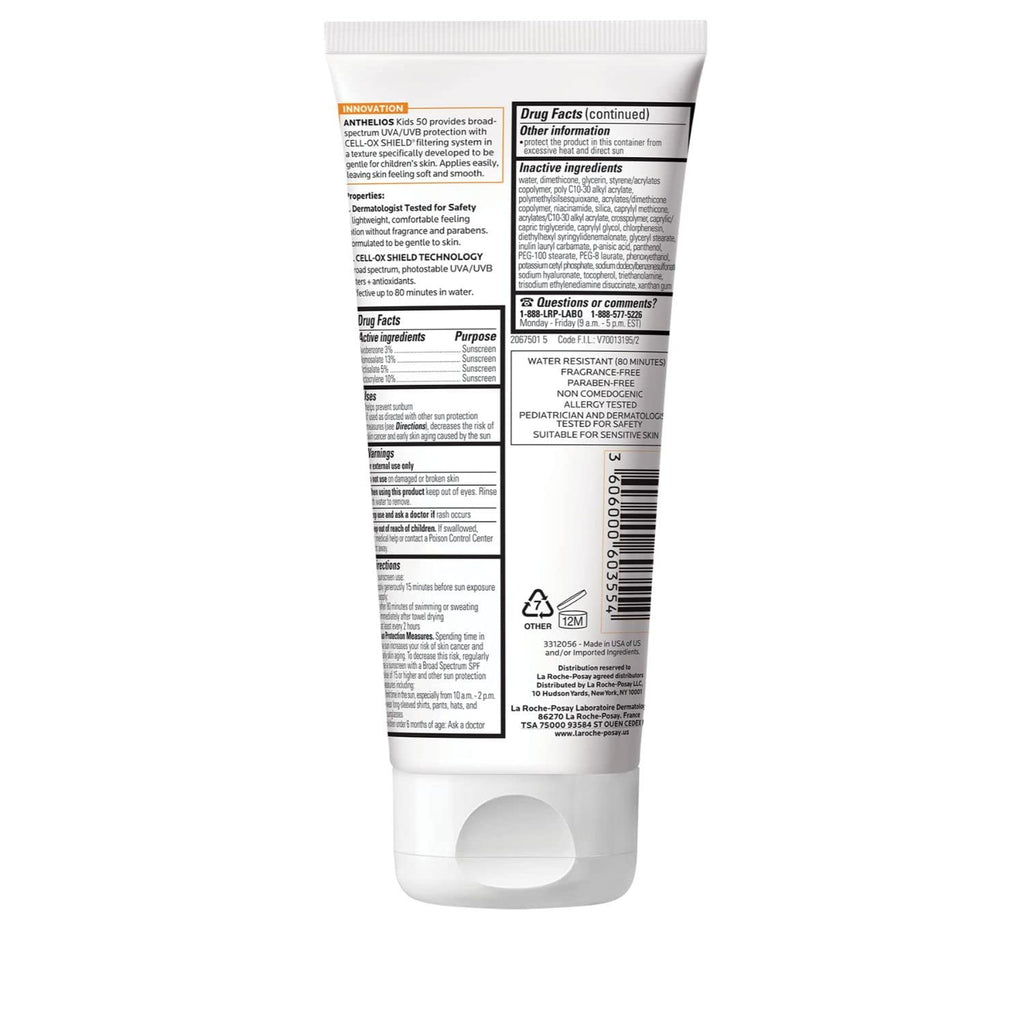 Kids SPF 50 Mineral Sunscreen Lotion - Pediatrician Tested, Water-Resistant