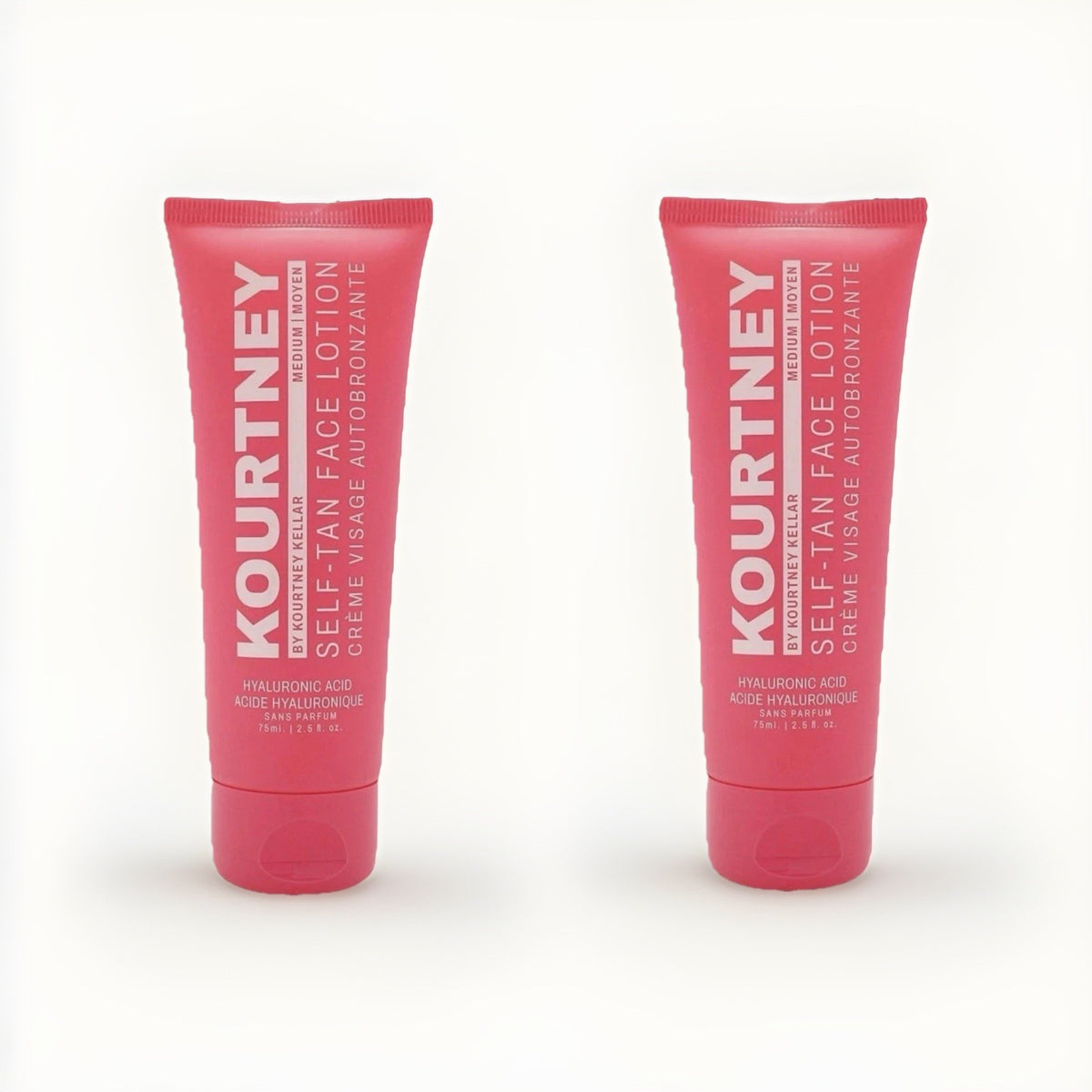 Self Tanner Face Lotion - Medium, Fragrance-Free, Vegan, 2 Pack 2.5 Oz