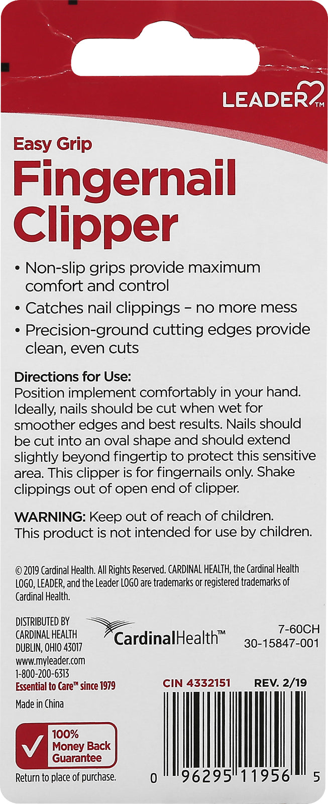 Fingernail Clipper with Non-Slip Grip - Precise, Clean Cuts for Thick Nails