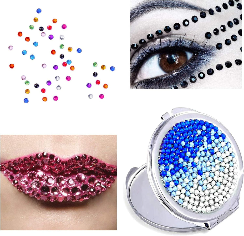3000 pcs Flat Back Rhinestones Set for Craft & DIY Projects - Small Sizes 1.5-5mm