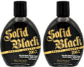 Black Tanning Lotion Set - Dark Bronzer for Long-Lasting Tan, Silicone Infused