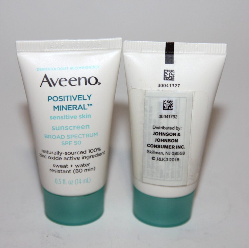Aveeno Mineral Sensitive Sunscreen SPF 50 Travel Size Lot of 6