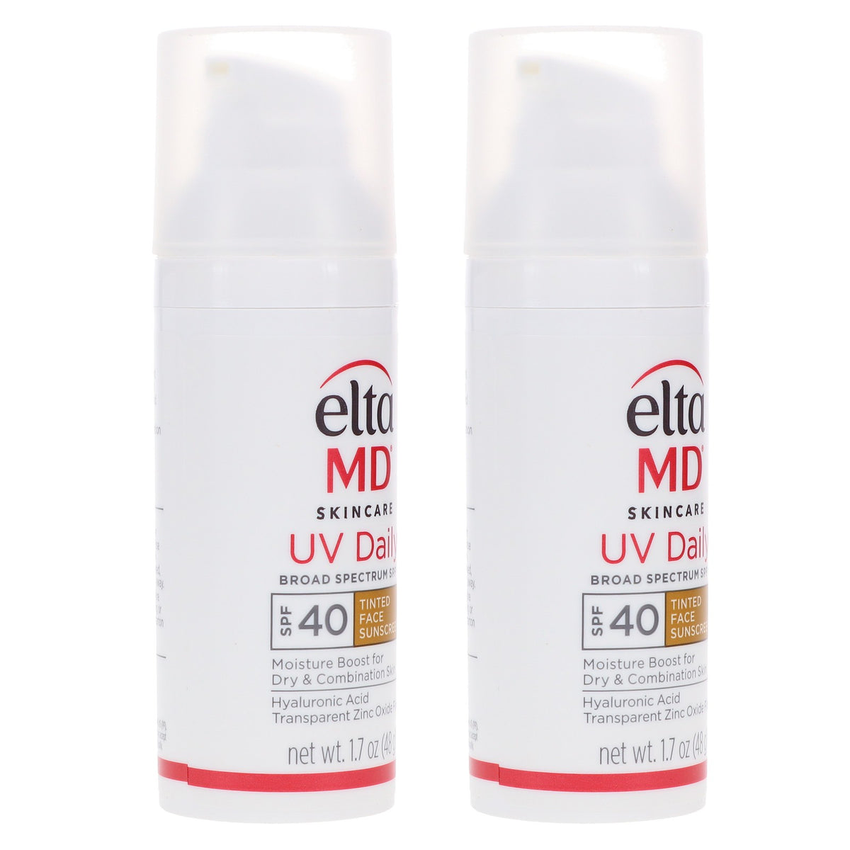 EltaMD UV Daily Broad Spectrum SPF 40 Tinted Face Sunscreen 1.7 oz - 2 Pack