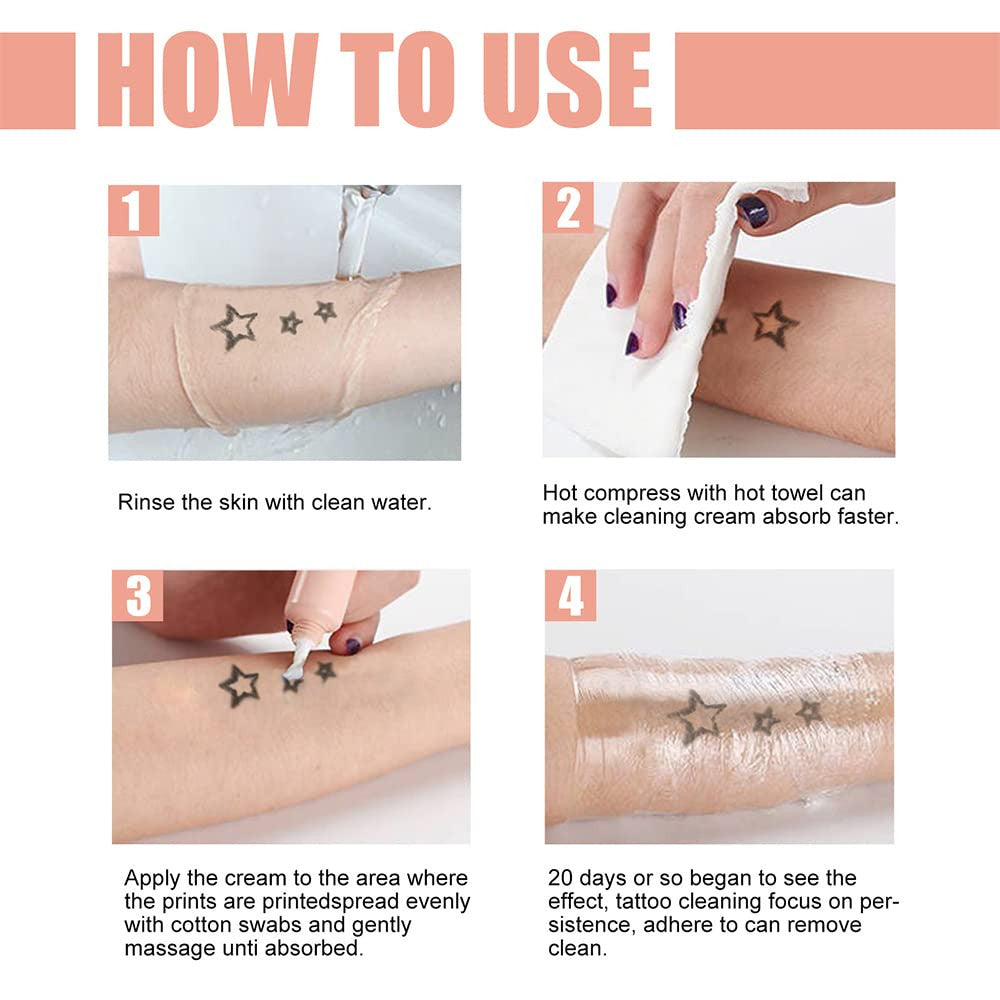 Tattoo Removal Cream That Works Fast – Permanent Ink Fade, Skin Moisturizing