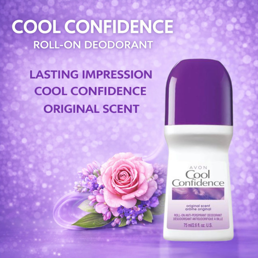 Avon Cool Confidence Original Roll-On Deodorant Pack of 6 - Long-Lasting Freshness