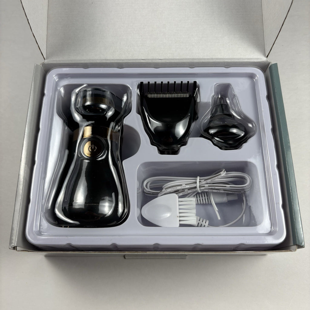 3-in-1 Facial Hair Grooming Set with Shaver and Trimmer - Gold