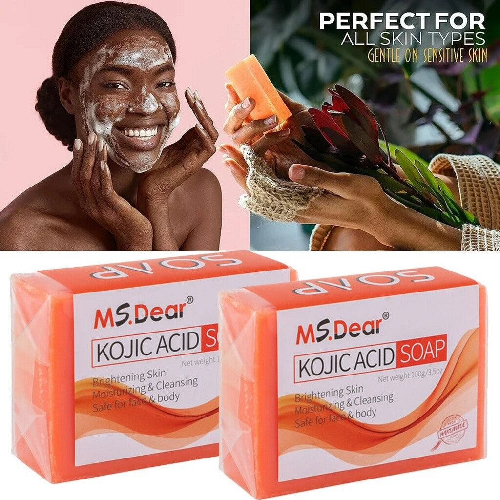 Kojic Acid Brightening Bar Soap for Dark Spot & Acne Removal - 100g