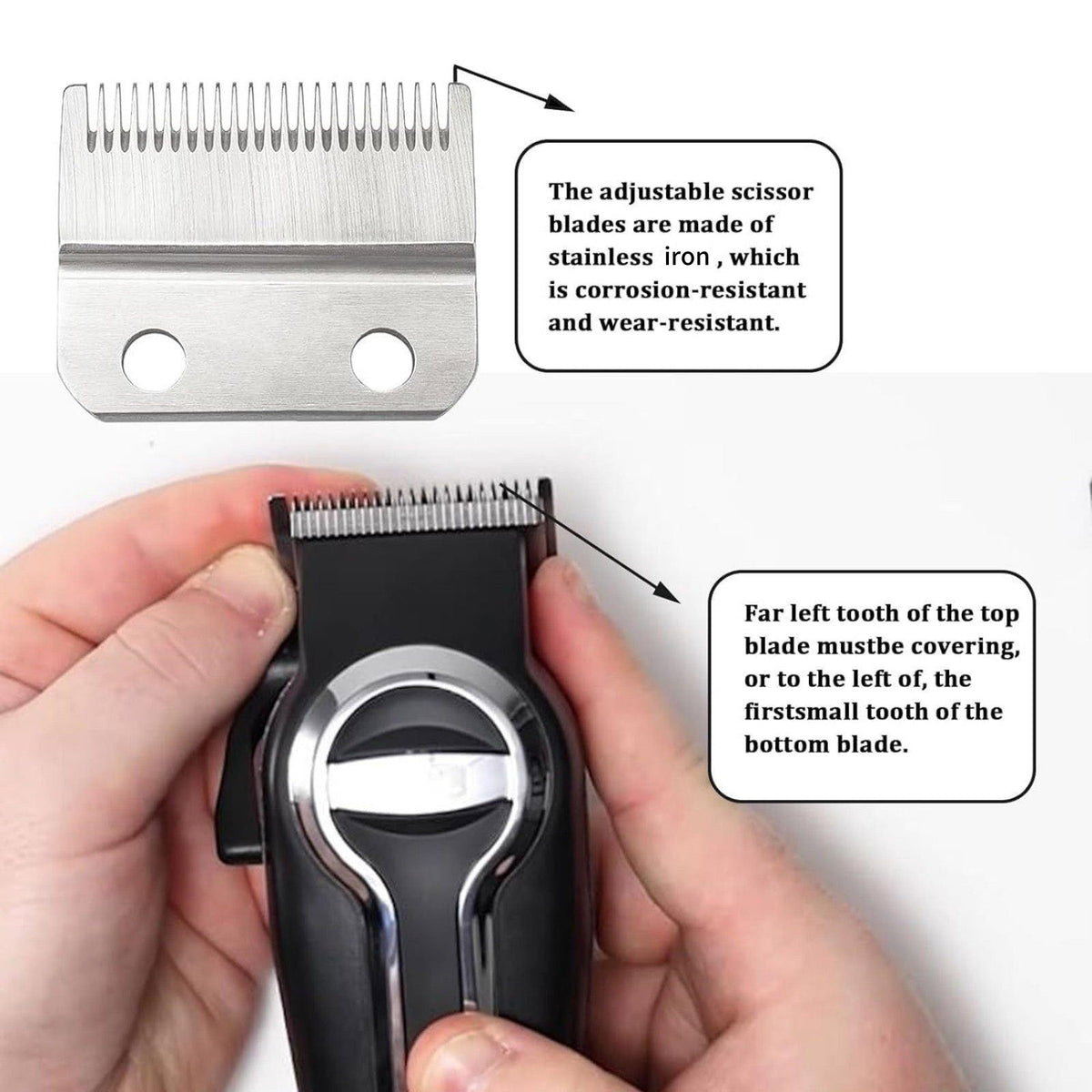 Adjustable Clipper Blade for Wahl Multi-Model Hair Clippers - Standard 2 Hole
