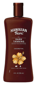 Hawaiian Tropic Dark Tanning Oil with Coconut Oil - 8 Ounce Vegan Formula