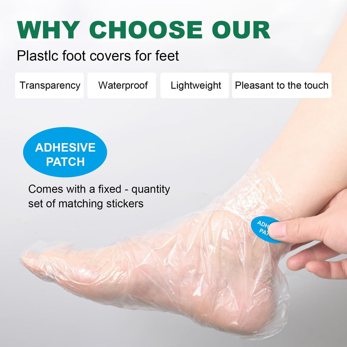 Disposable XL Foot Covers for Moisturizer & Spa Treatments, 300 Pack
