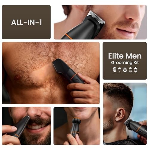 Waterproof Body & Pubic Hair Trimmer Kit for Men - Precision & Versatile Grooming