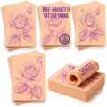 Tattoo Practice Skins 5 Pack - Pre-Printed 3mm Silicone Skin for Tattooing with Free Tutorial