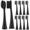 10 Pack Replacement Toothbrush Heads for Burst Electric Toothbrush - Black