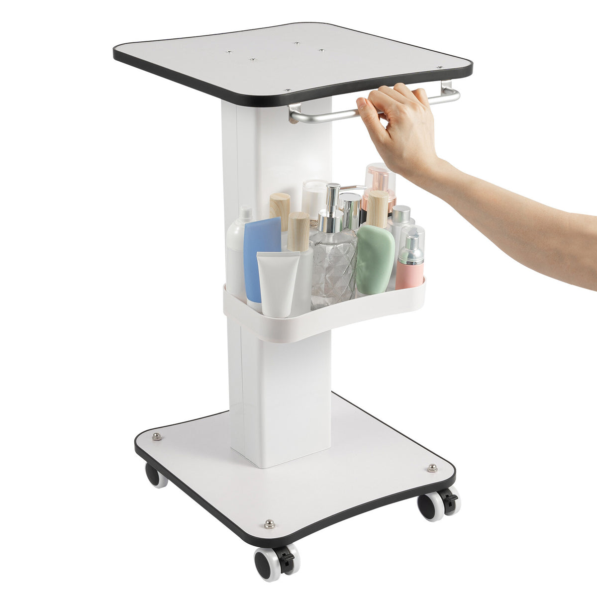 3-Tier Beauty Trolley Cart with Wheels for Salon & Spa Organization