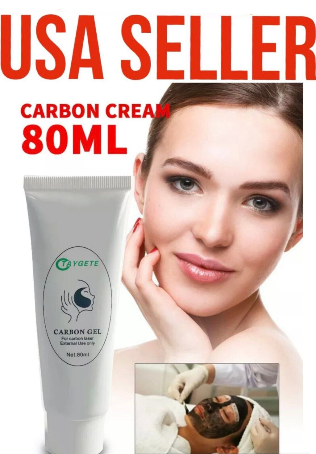 Carbon Peel Gel Mask for Laser Facial Rejuvenation 3X 80ML