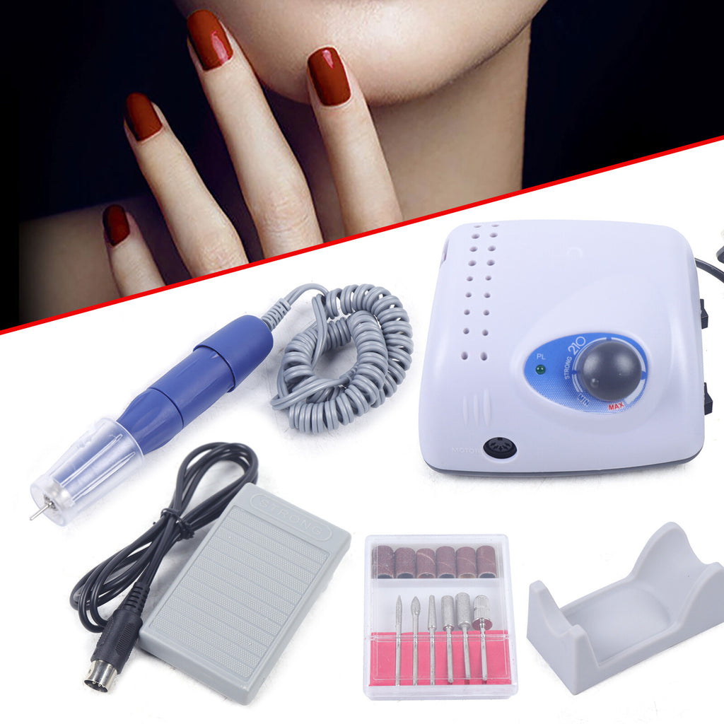 Electric Nail Drill Machine 65W 35000rpm Handpiece Kit for Nail Art & Grooming