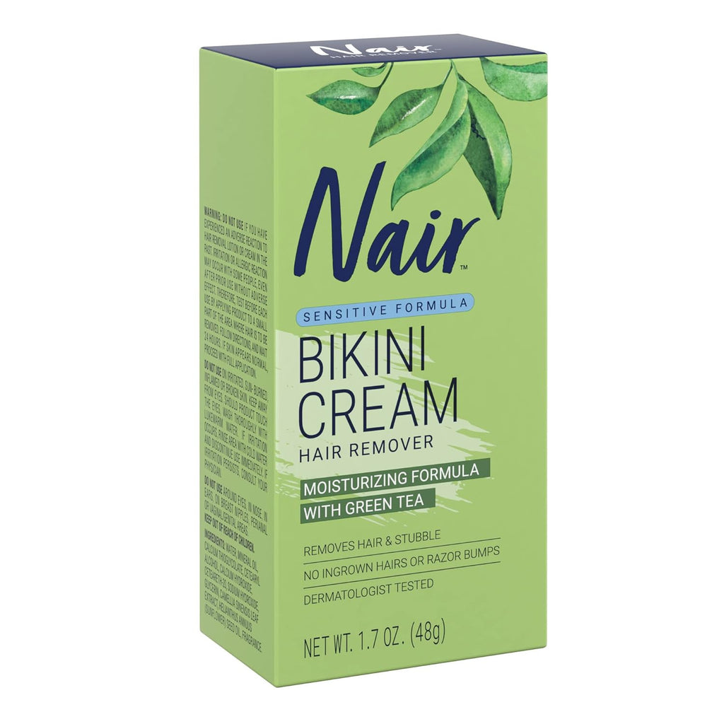 Green Tea Bikini Hair Removal Cream for Sensitive Skin 1.7 Oz