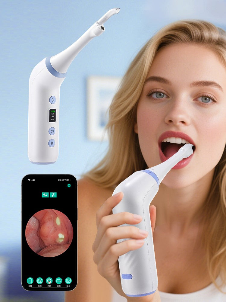 Visible Tonsil Stone Removal Kit with HD Camera & LED Light - Oral Care Tool