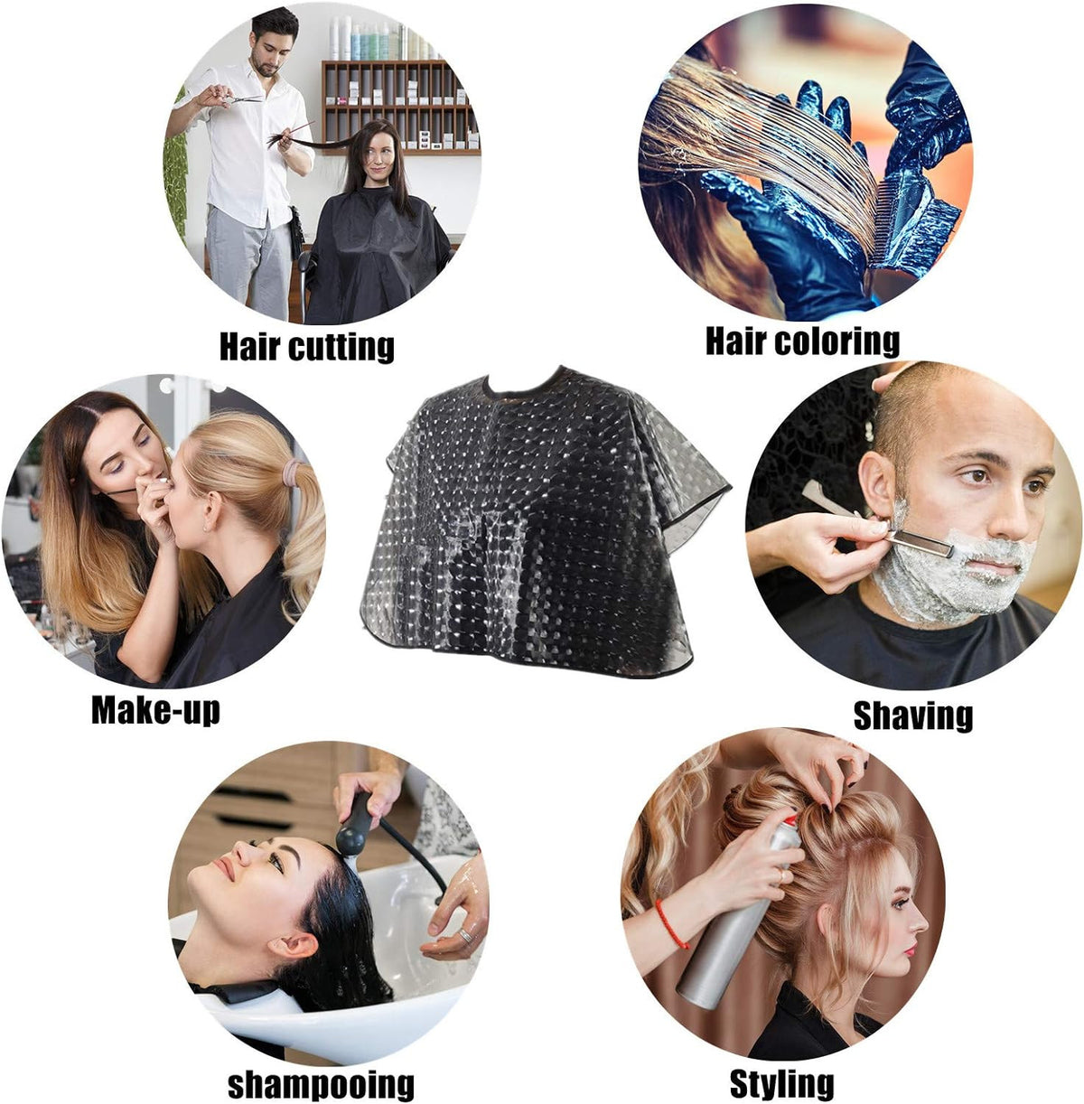 Waterproof Hairdressing Cape for Salon & Home Use, Unisex